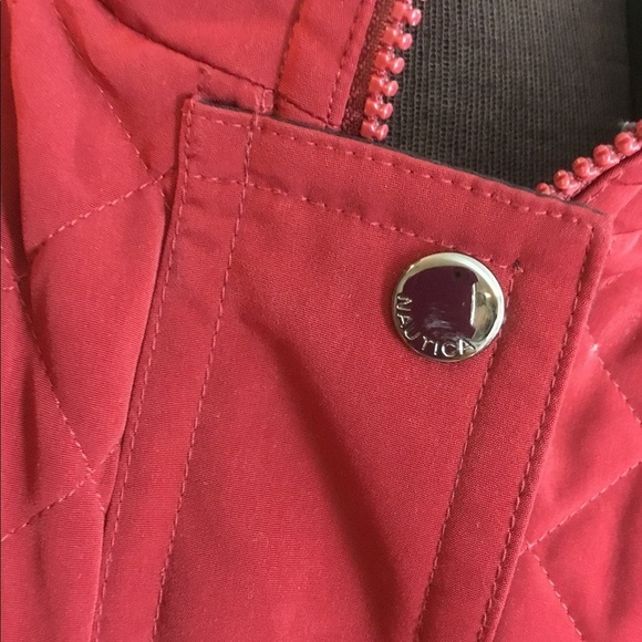 Nautica Large cranberry red hooded winter jacket - Picture 14 of 16